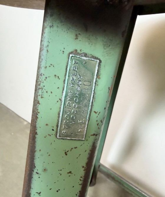 Image 1 of Sgabello da officina industriale verde, anni '60