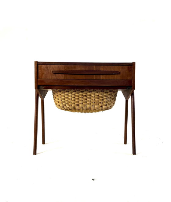 Image 1 of Vintage Danish teak sewing box '60