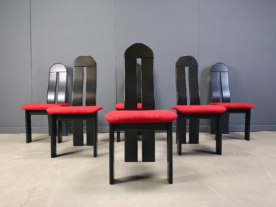 Image 1 of Sedie da pranzo postmoderne, anni '80