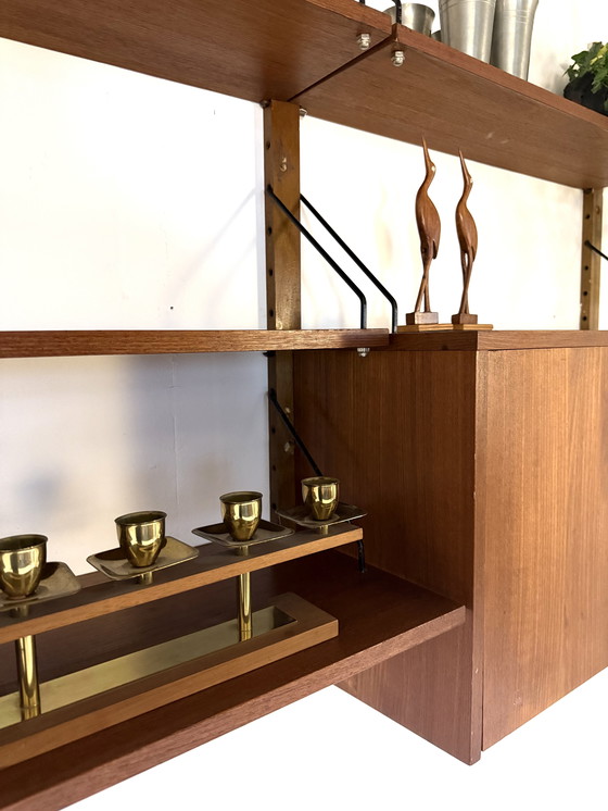 Image 1 of Vintage Danish modular teak wall system '60