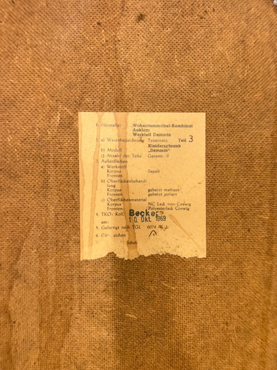 Image 1 of Mid-century linen cupboard, hallway cupboard, wardrobe, wooden cupboard, vintage