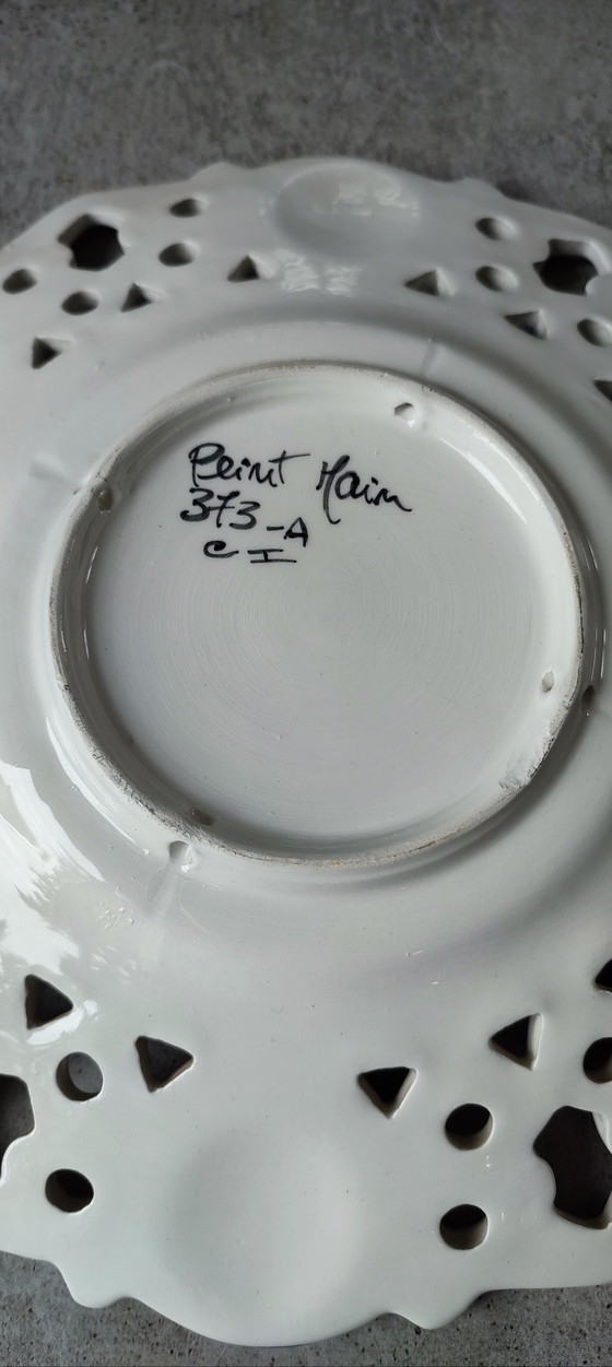 Image 1 of Breton earthenware plate signed