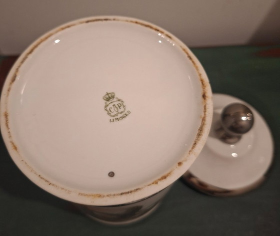 Image 1 of Vaso in porcellana CP Limoges con motivo equestre - Charles Paroutaud - Vaso decorativo vintage, stile Albarelo