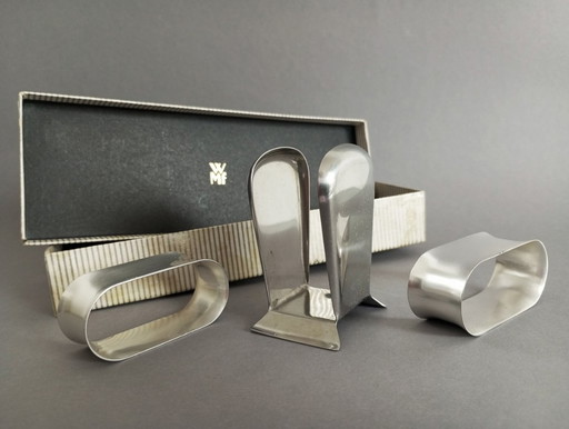 Ensemble de porte-serviettes Wilhelm Wagenfeld pour WMF, vers 1970