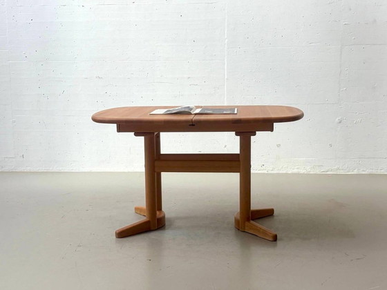Table de salle à manger extensible de style vintage danois, fabriquée artisanalement en bois d'aulne, années (photo 6 of 13)