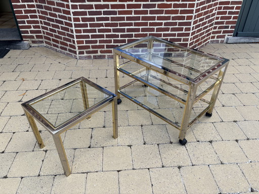 Belgo Chrome Roltafel+Bijzettafel