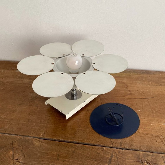 Image 1 of Vintage flower wall sconce. 1970s. Space age.