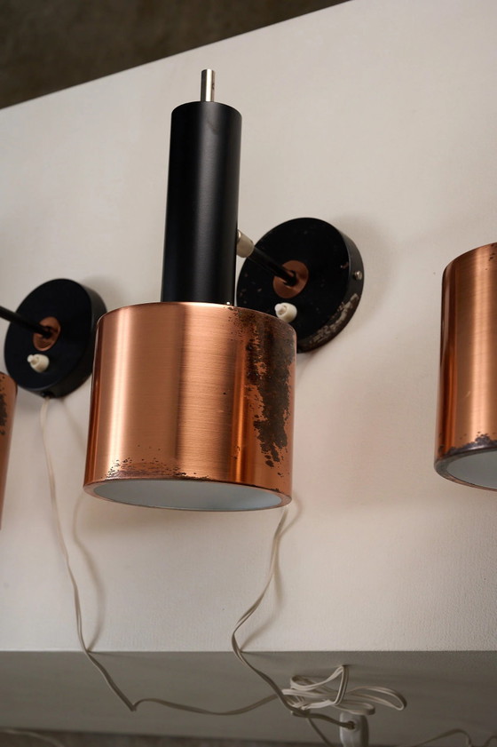 Copper and Black Metal Wall Sconce, Scandinavia – Wall lights, Scandinavian (photo 8 of 12)