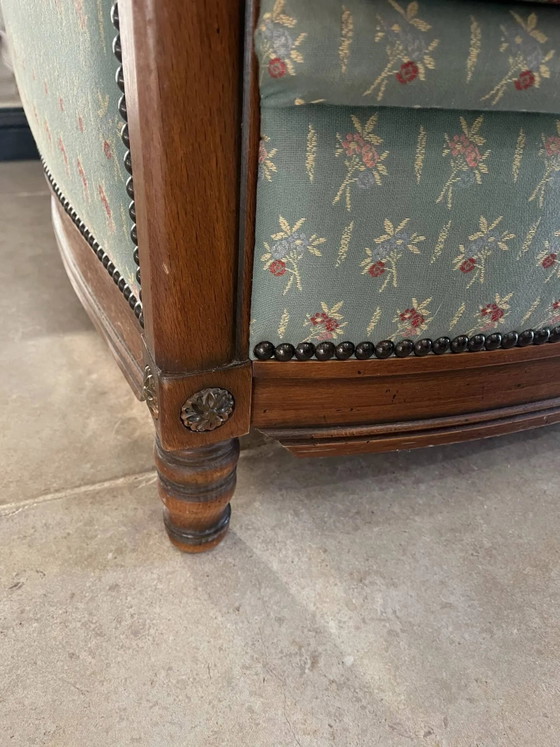 Divano vintage stile Luigi XVI – verde salvia – spirito cottage inglese – Divani 3 posti, Wood, Art Nouveau (photo 4 of 15)