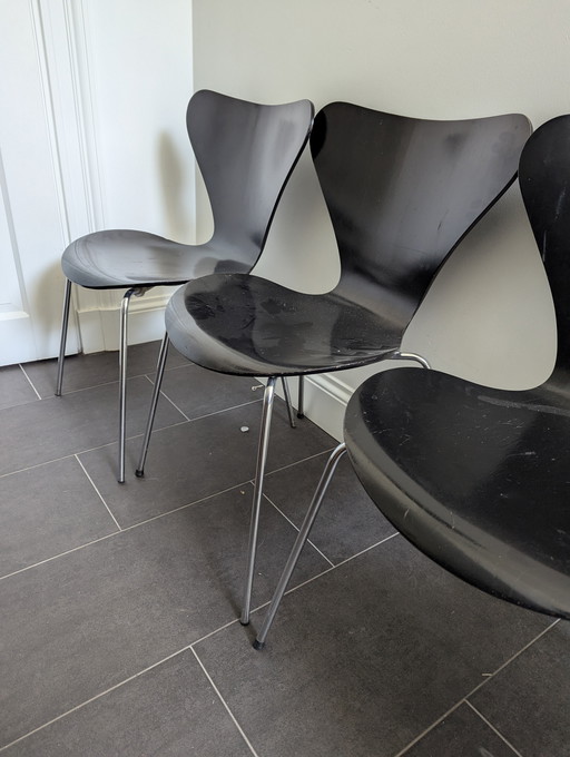 Fritz Hansen Butterfly chairs 4x Arne Jacobsen series 7