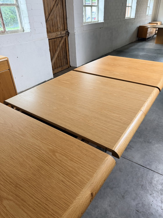 Tavolo allungabile in rovere 'Serie Ann', Van Den Berghe-Pauvers, Belgio, anni '70 – Tavoli da pranzo, Wood (photo 12 of 15)