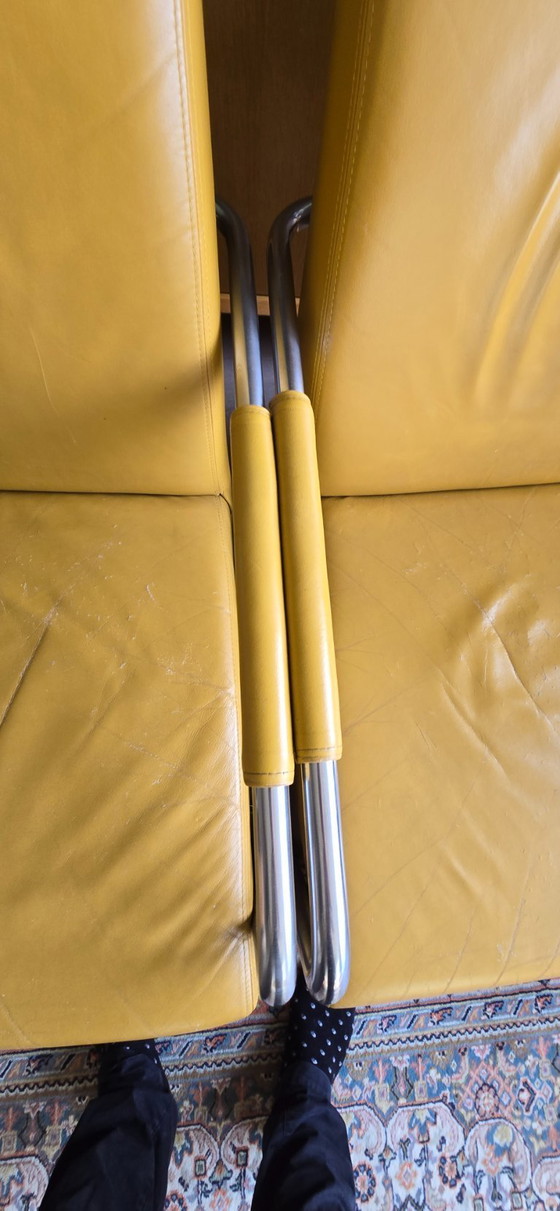 Image 1 of Chaises en cuir Jan des Bouvrie Gelderland 6420