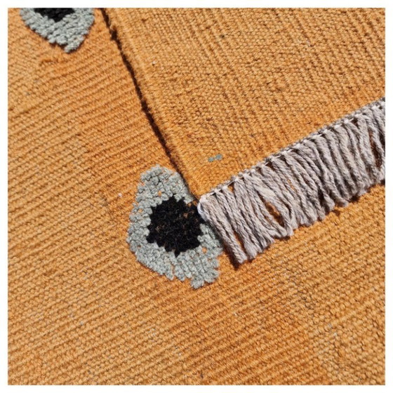 Handgewebter und handgeknüpfter Reliefteppich | Wolle | Moderner Strukturteppich | 132 × 187 cm (52 ​​× 74 (photo 4 of 10)