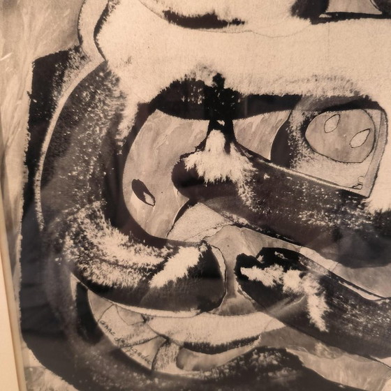 Anne De Vriese-Jernander, Paar und Kind, 1974, Mischtechnik auf Papier, Gerahmt – Gemälde & Zeichnungen (photo 5 of 11)