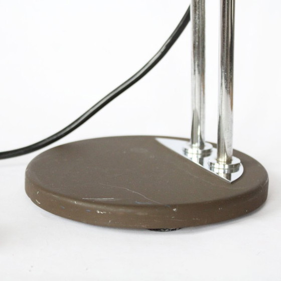 Image 1 of Vintage Mid-Century Eyeball Table Lamp with Chrome accents