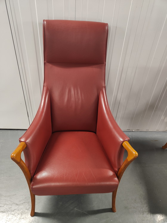 Image 1 of Deux cuir rouge Giorgetti Progetti 64240 Highback