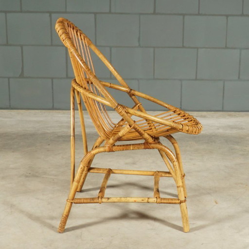 Sillón de ratán vintage