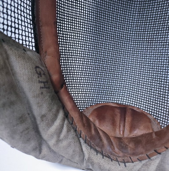 Image 1 of maschera da scherma in pelle e metallo dei primi del XX secolo