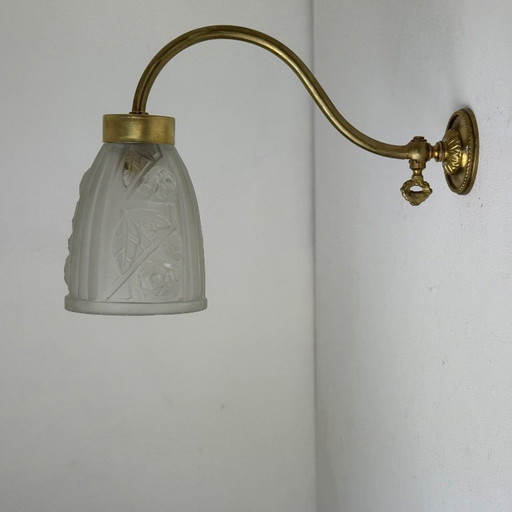 GRAN APLIQUE DE PARED VINTAGE ART DECÓ