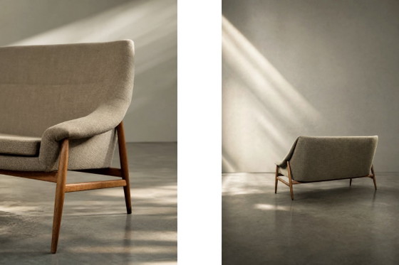 Zweisitzer-Sofa „Grace“ im skandinavischen Mid-Century-Stil mit braunem Stoffbezug von IKEA, Baujahr 1961 (photo 23 of 27)