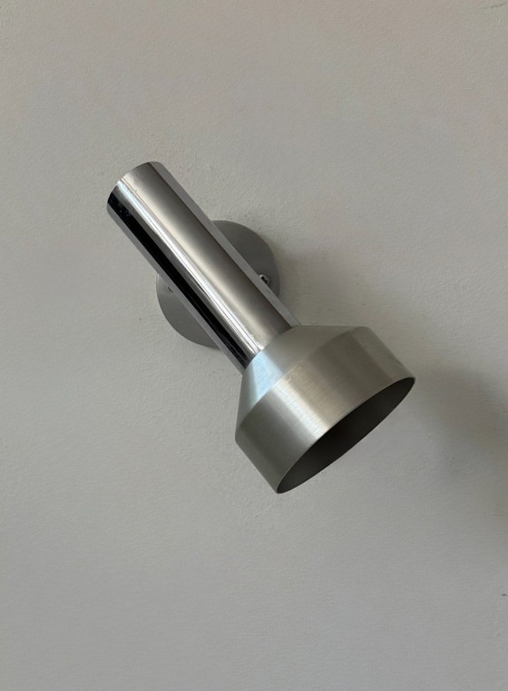 Image 1 of Applique vintage regolabile, metallo cromato e spazzolato, Francia, 1970