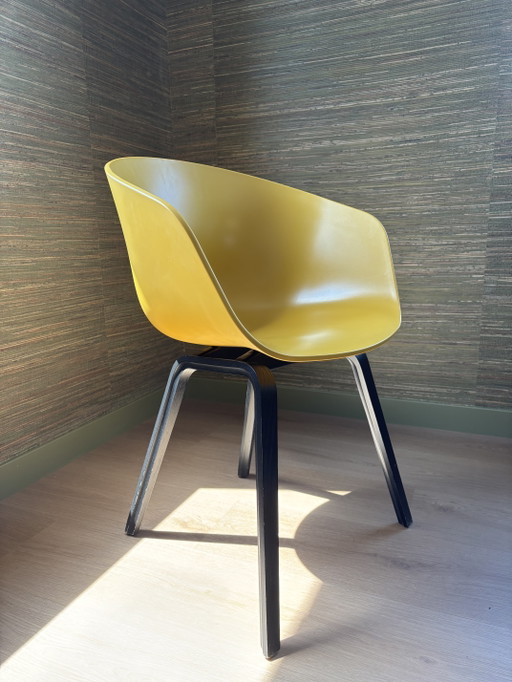 HAY About a Chair AAC22 - Giallo - Set di 4 – eetkamerstoelen, Plastic, Wood
