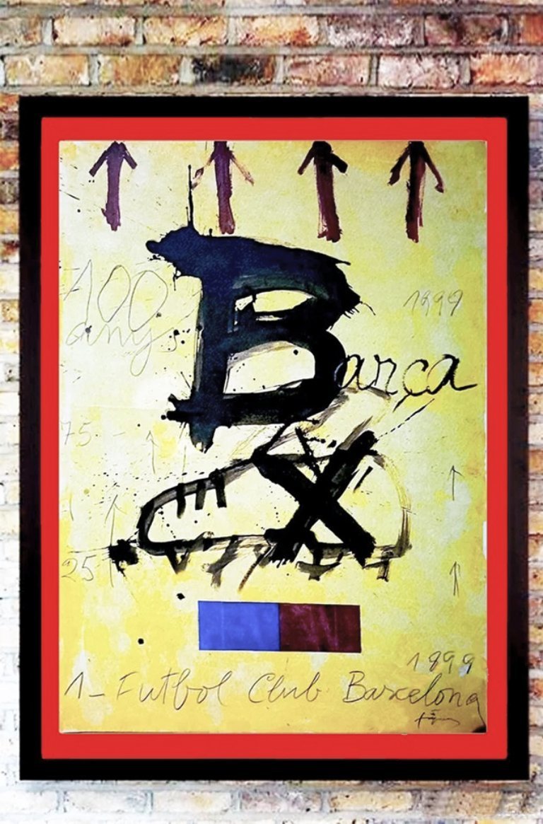 FCバルセロナ　ANTONI TAPIES ポスター　100周年 Antoni Tàpies lithograph commemorating the centenary of FC