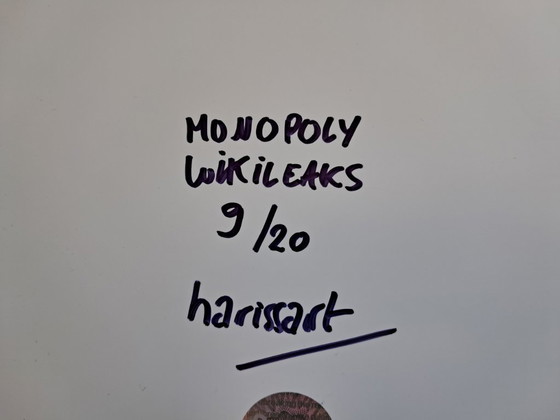 Image 1 of HARISSART - Monopoly, go to the Jail Wikileaks - Aluminum screen printing