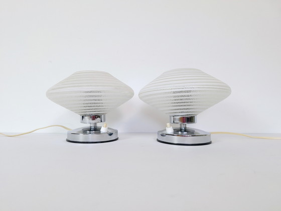 Image 1 of Lot de 2 veilleuses vintage / Lampes de chevet / Lampes de nuit / Lampes rétro / Lampes Artdeco / Fabriquées en Yougoslavie
