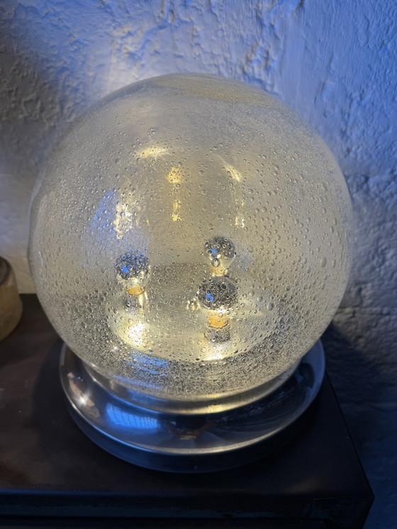 Image 1 of 1970s Space Age bubble glass table lamp