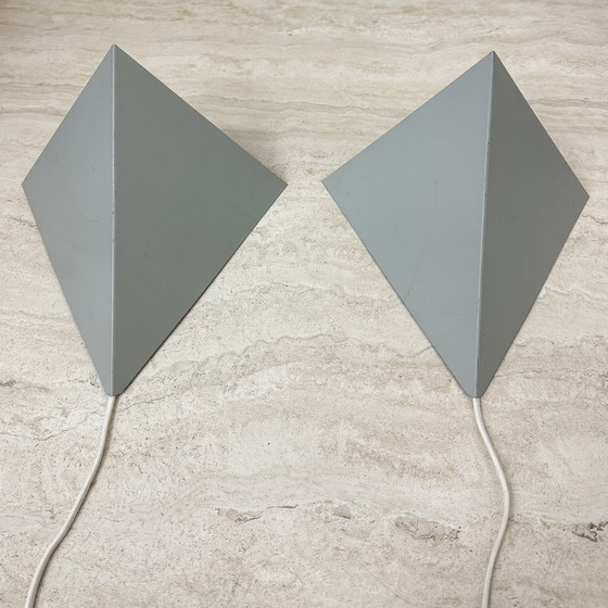 Image 1 of A Set of J. Hoogervorst for Anvia Almelo Vintage Dutch Metal Wall Lamp 1960s