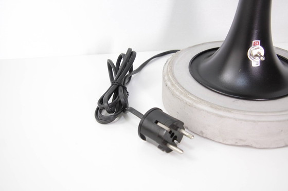 Image 1 of Trumpet lamp floor lamp black glass shade unique