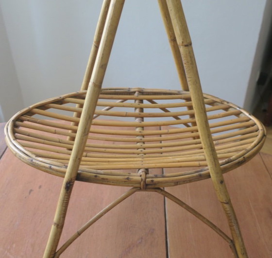 Image 1 of Hand-Crafted Mid Century Magazine Rack in Bamboo, 1960s
