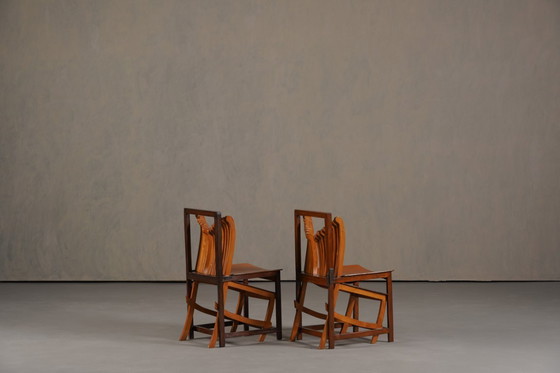 Image 1 of Chaises de salle à manger vintage au design sculptural unique, France années 1960, lot de 2