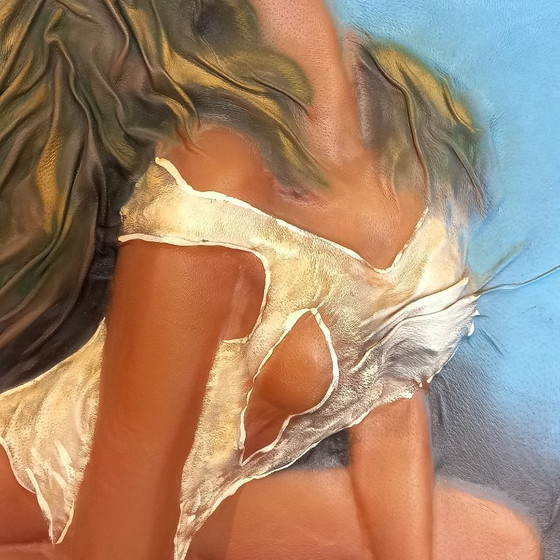 Image 1 of Embossed leather painting