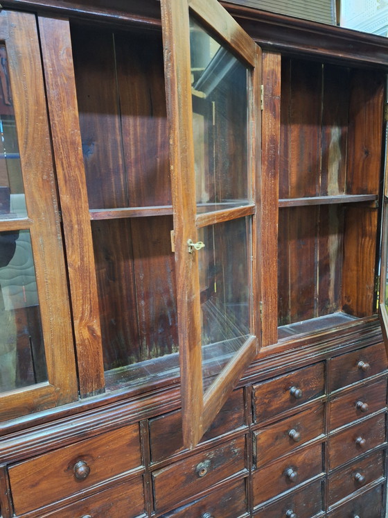 Image 1 of Teak apothecary cabinet