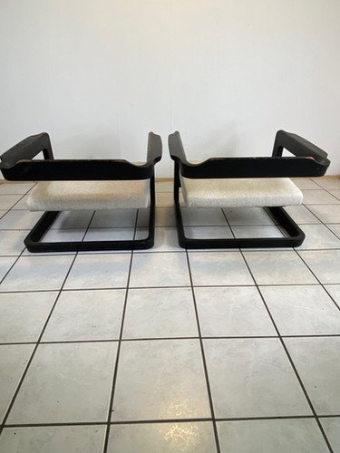 Sillones Cantilever Lounge sling cube easy Chair extremadamente raros Lou Hodges (photo 9 of 38)