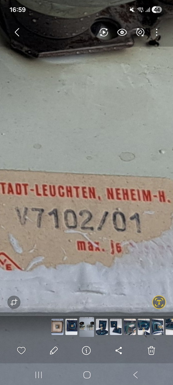 Rare find: 2 Hustadt lamps in petrol green (+ one free) Mid-Century Space Age 1970s – Hustadt Leuchten (photo 12 of 14)