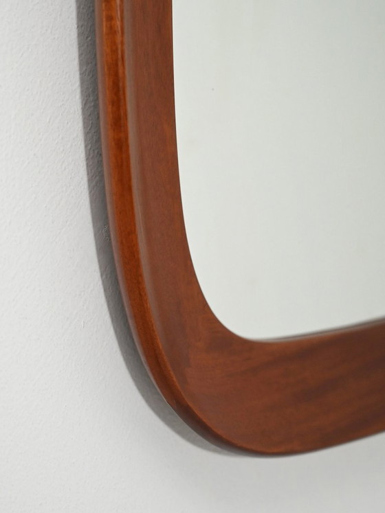 Image 1 of Miroir des années 1950 avec cadre en acajou