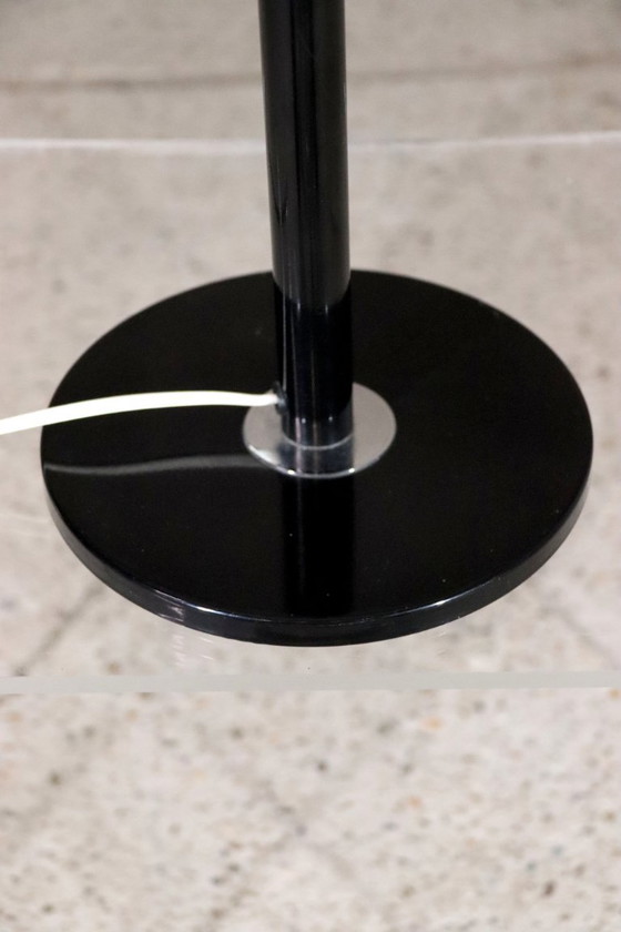 Image 1 of IKEA – Solist – Vintage Mushroom Desk lamp – B8802 – Black – Opal Glass