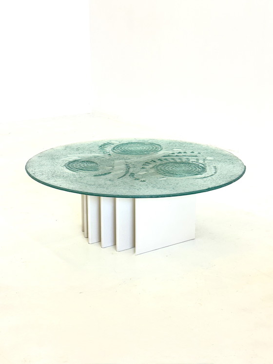Image 1 of Table basse sculpturale Heinz Lilienthal avec plateau en verre