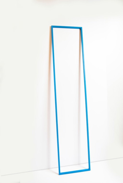 Cornice — Minimalist Floor Light Sculpture in Matte Blue