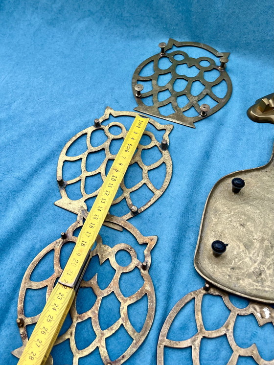 Image 1 of Large vintage collection made of solid brass - owls, cat, bookend & more