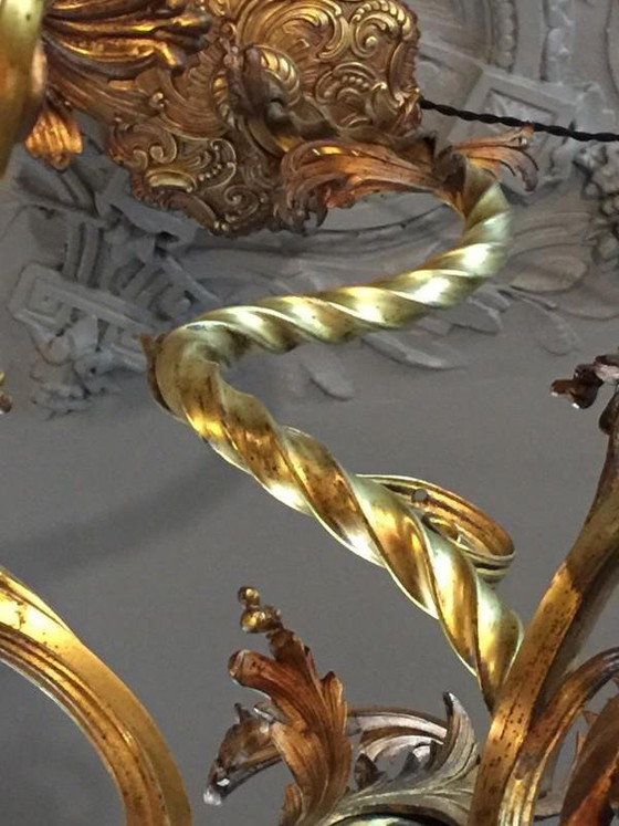 Lámpara de araña de bronce Luis XV, década de 1870 – Lámparas de araña, Bronze, Brass, Barok (photo 10 of 15)