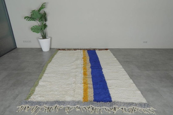 Image 1 of Alfombra marroquí de pura lana con coloridos estampados, 2/3 m