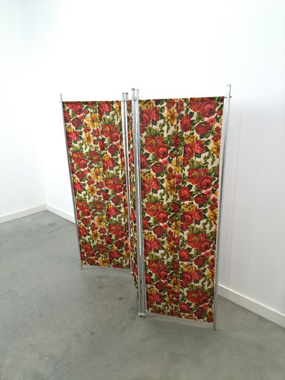 Image 1 of Mobile bar vintage con bancone estensibile e piano in vetro