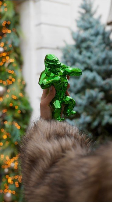 Image 1 of Statue d'art de Richard Orlinski : Kong Spirit Vert