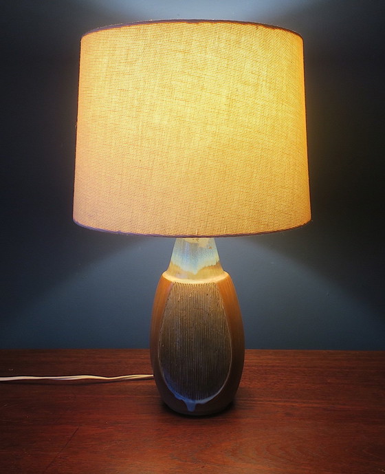 Image 1 of Ceramic Table Lamp with Original Shade by Michael Andersen & Son, Denmark 1960s