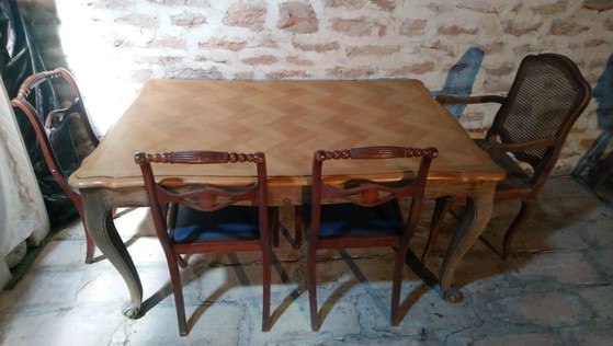 Tavolo stile Luigi XV in rovere e ciliegio. – Tavoli da pranzo, Vintage (photo 17 of 19)