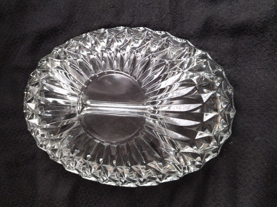 Image 1 of Compartmented crystal serving dish